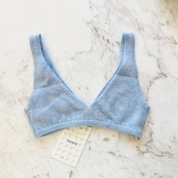 KHAITE Umbra Bralette in Atmosphere Blue (Small) NWT - Picture 3 of 7